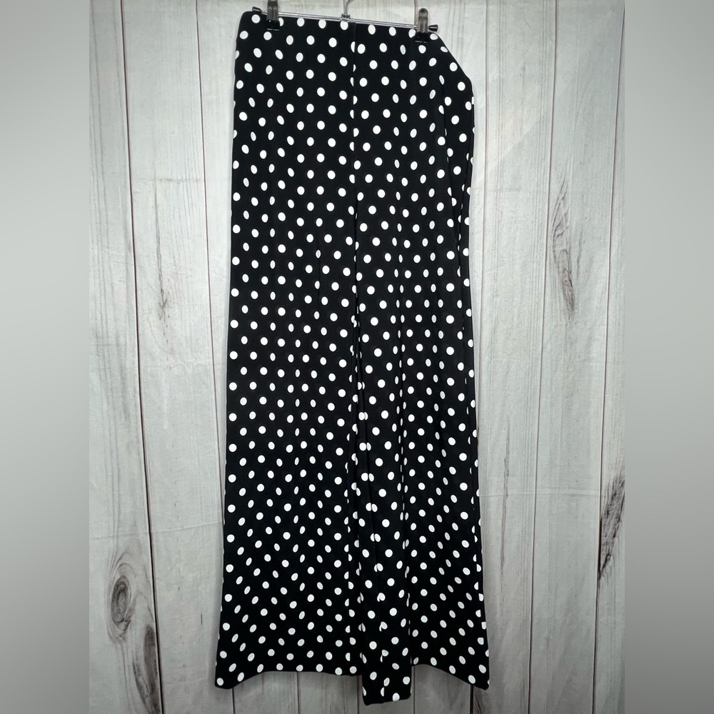 Boston Proper, Beyond Travel Polka Dot Black and White Pants, Size Small